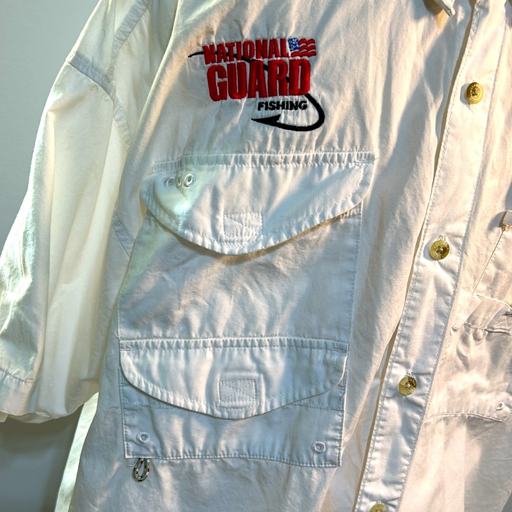 COLUMBIA Sportswear Company Men’s LG White National Guard Performance Fishing - Picture 4 of 11